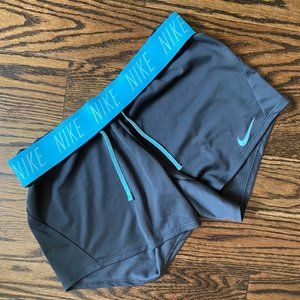 Nike Gray/Blue Women's 5'' Dri-Fit Attack Shorts